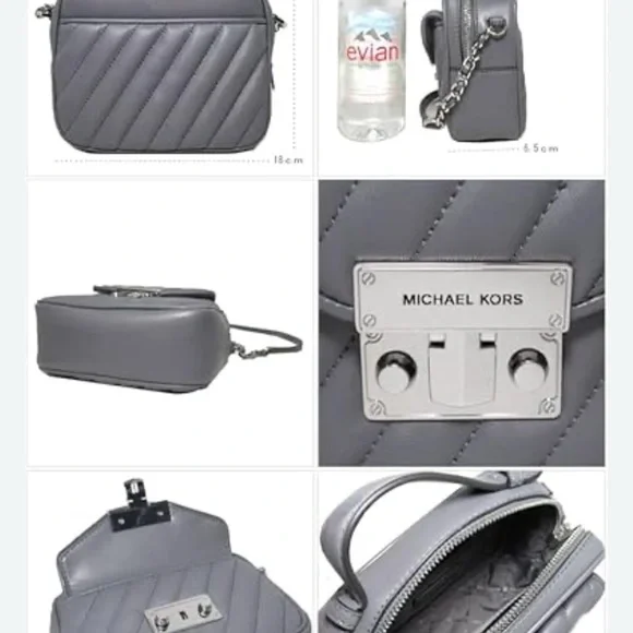 Michael Kors Gray Quilted Women's Bag - Picture 2 of 3